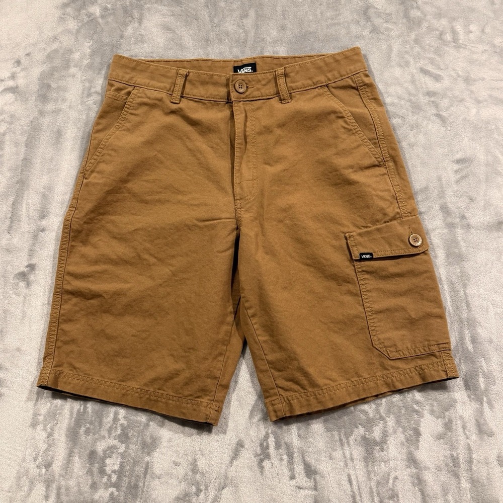 Vans Men's Off the Wall Shorts Cargo 5 Solid Pockets Brown Size 32